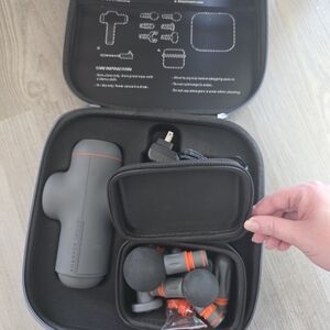 Sharper Image Black and Gray Massage Gun Kit